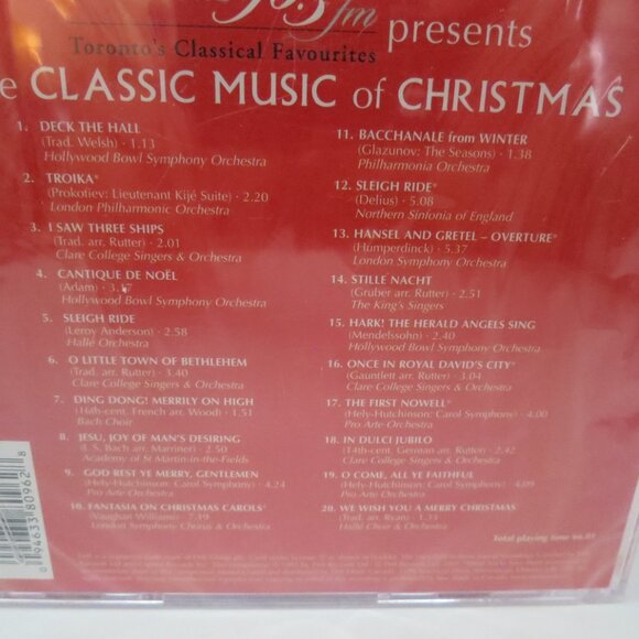 The Classic Music of Christmas CD Presented by Classical 96.3 fm Toronto New - Picture 3 of 3